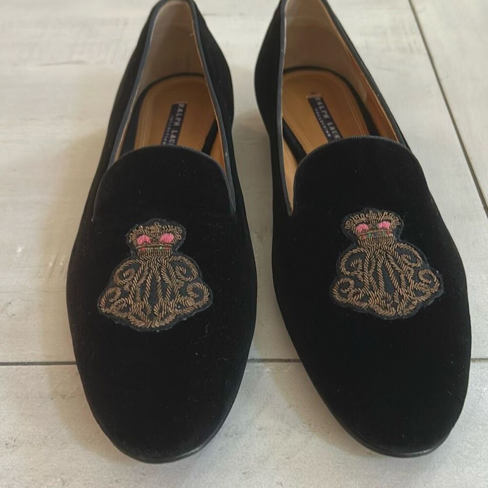 Ralph Lauren Purple Label Velvet Loafers 10.5